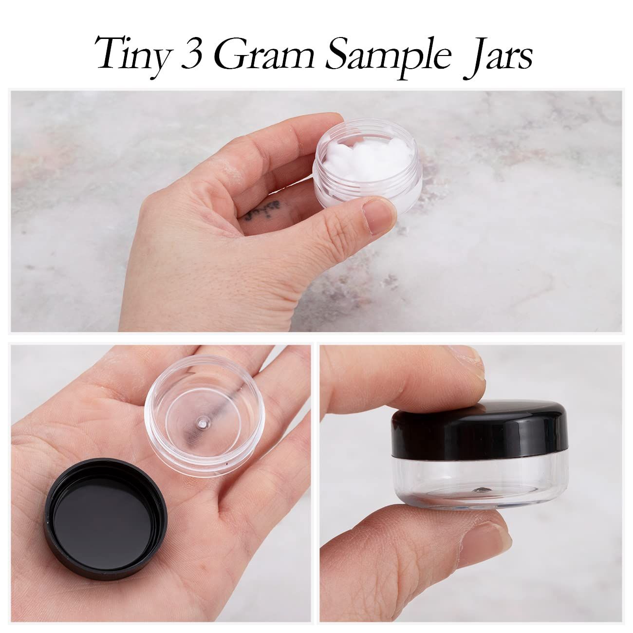 50 Count Tiny Sample Jars view 3