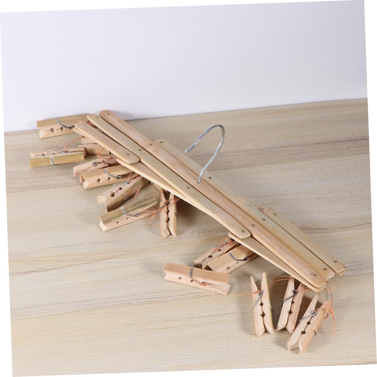 Multi Hanger Hangers for Clothes Bamboo Sock Drying Rack Space Saver Clothes view 4