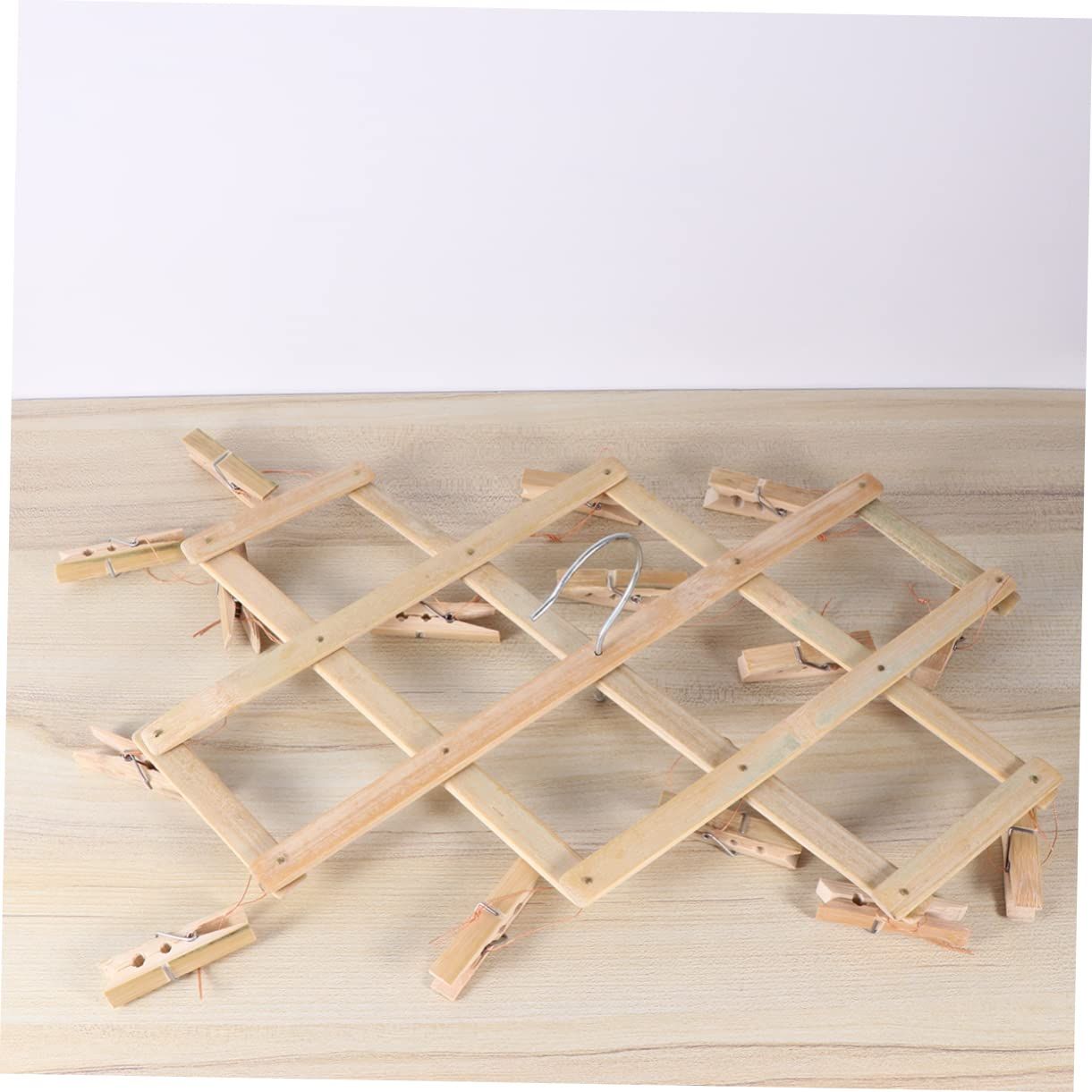 Multi Hanger Hangers for Clothes Bamboo Sock Drying Rack Space Saver Clothes view 5