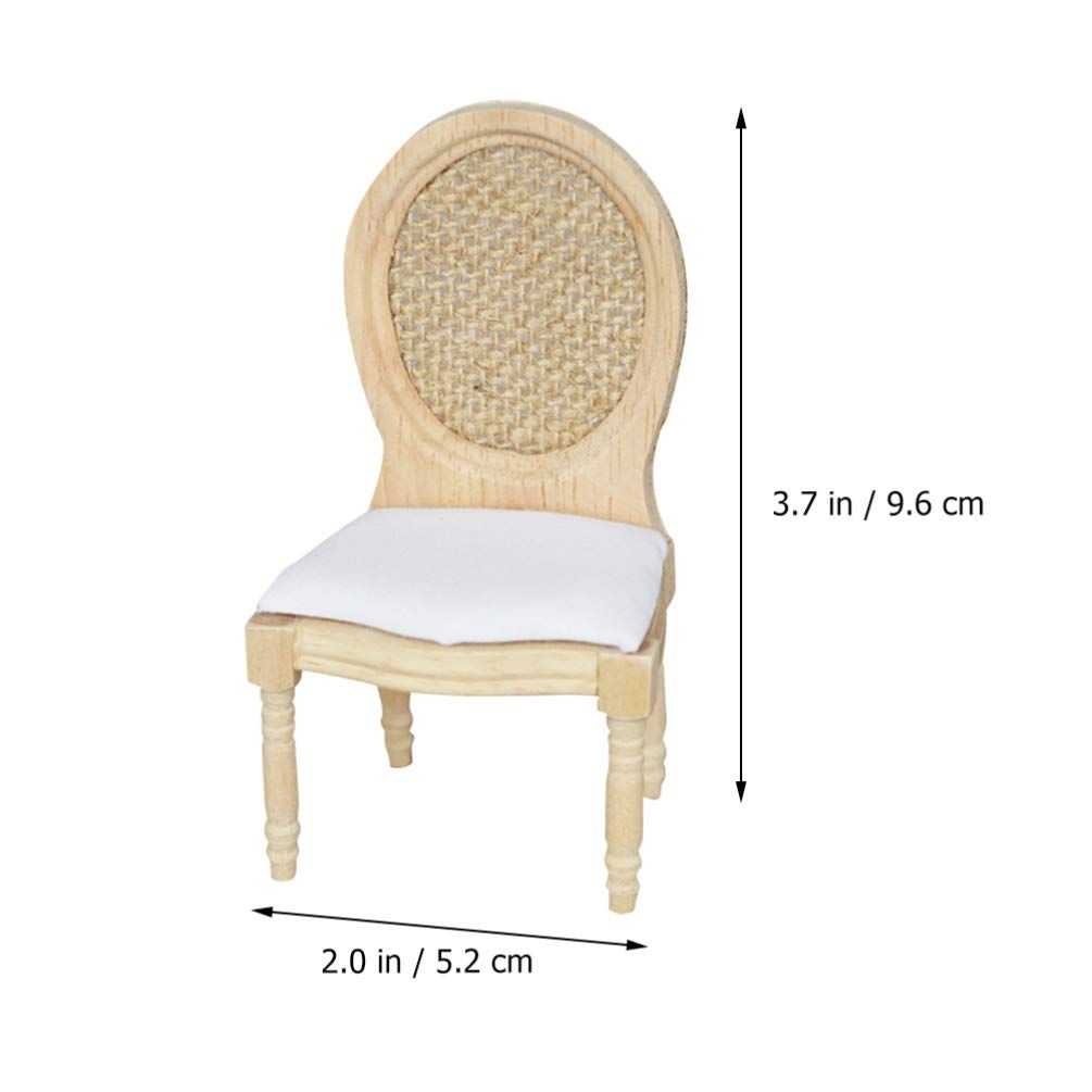 Miniature Chair Linen Chair Miniatures Mini Toy Wood Toys Wooden Chair view 4