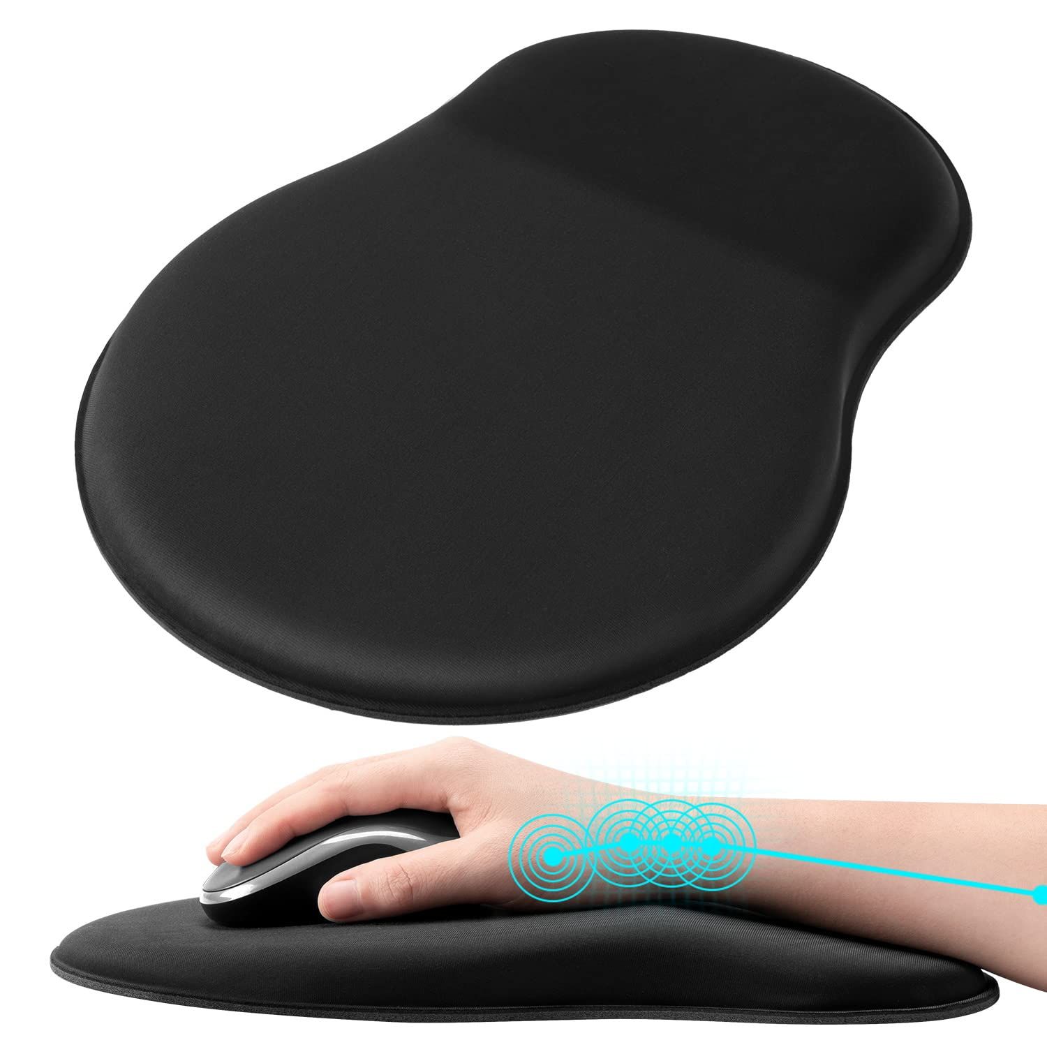 Mouse Pad Wrist Support, Ergonomic Mouse Pad with Wrist Rest, Pain Relief