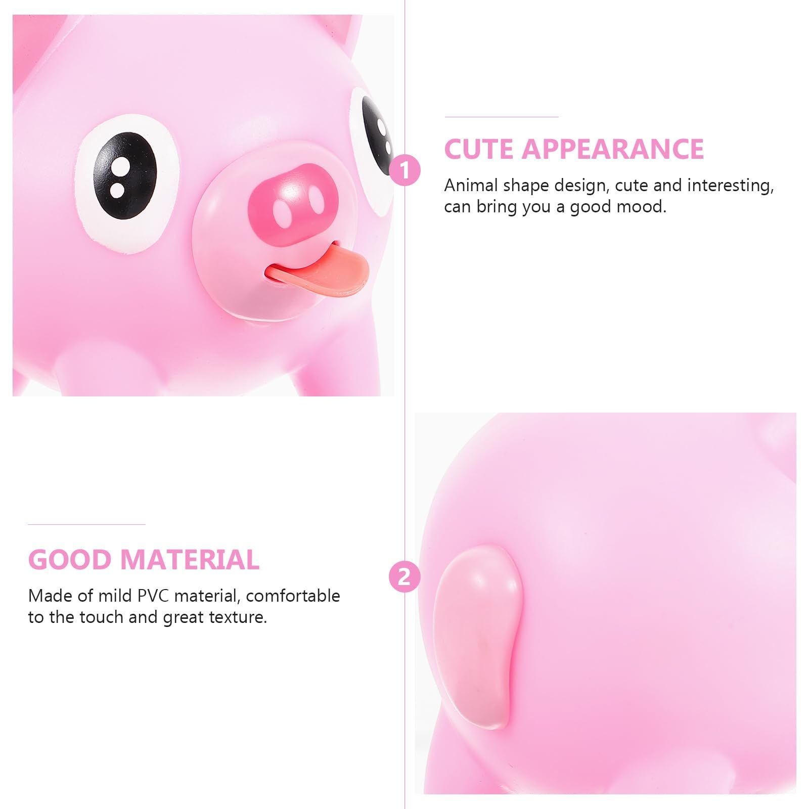 Adorable Screaming Latex Desk Teenagers Toy Play Decompression Animal Toy Pig view 3
