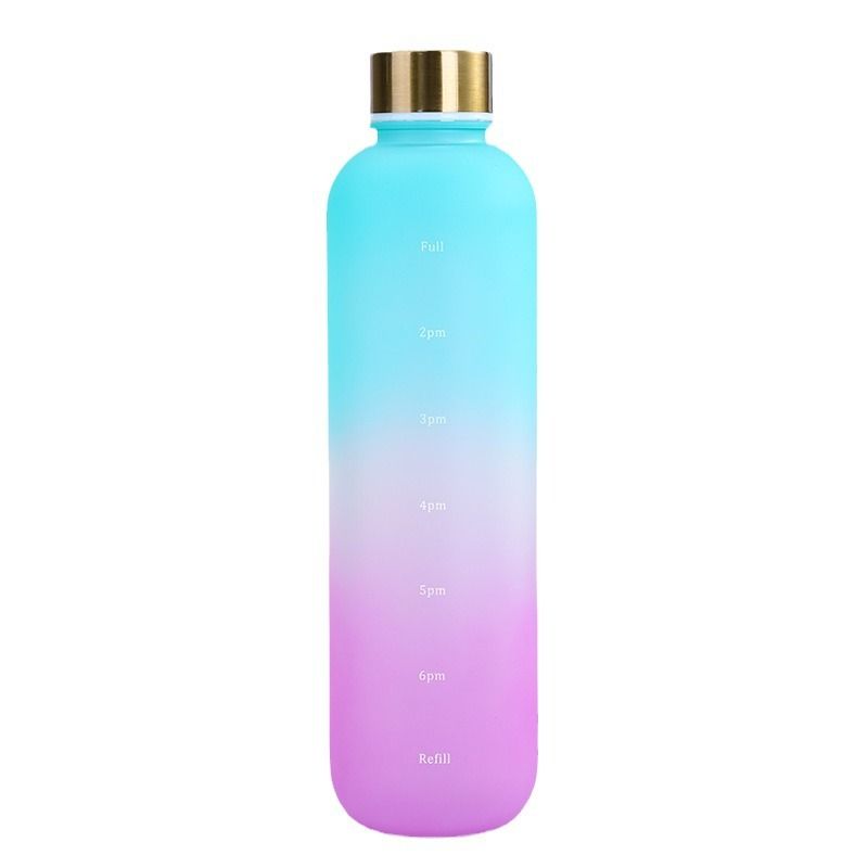 Water Bottle Portable Travel Student Fashion Matte Gradient Copper Cap Sports