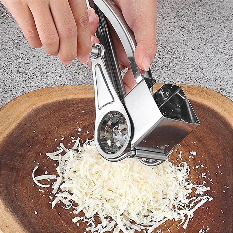 Rotary Cheese Grater Stainless Steel Handheld Rotating Grater Multipurpose view 3