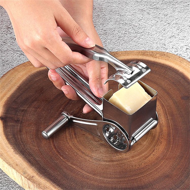 Rotary Cheese Grater Stainless Steel Handheld Rotating Grater Multipurpose view 4