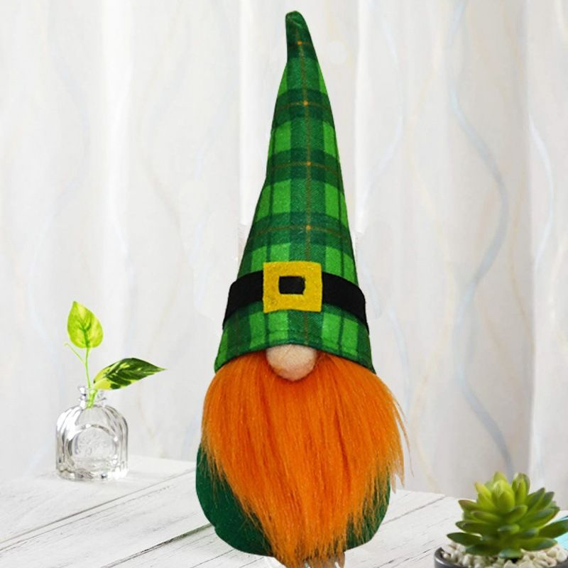 2pcs Dwarf Decoration, Fairy Swedish Dwarf Decoration Green Irish Fairy Dwarf view 3