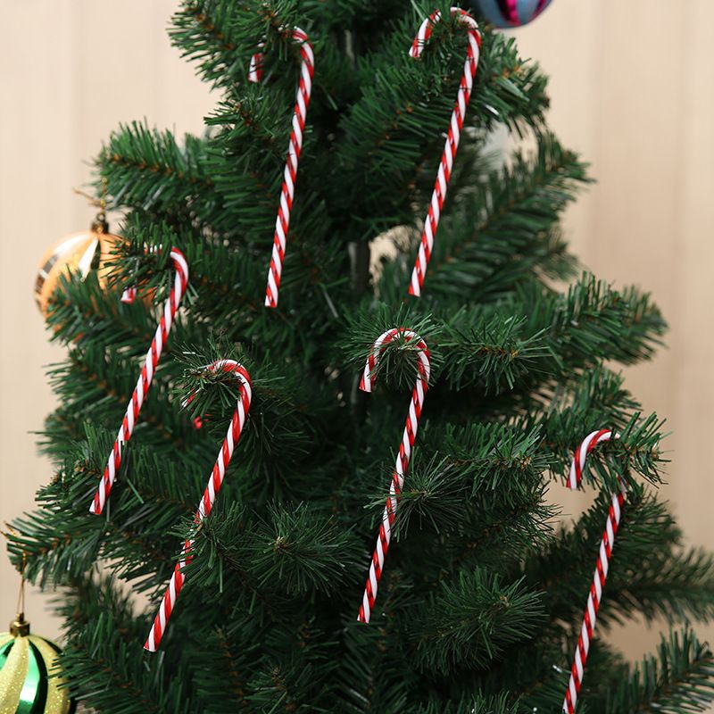 12pcs Christmas Candy Cane Twisted Plastic Candy Cane Xmas Tree Decoration for view 2