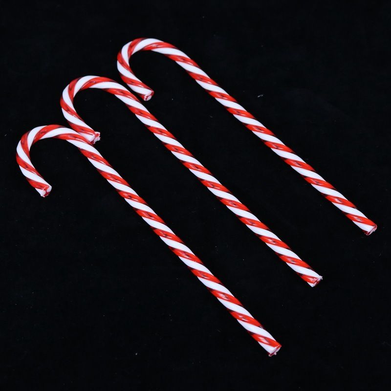 12pcs Christmas Candy Cane Twisted Plastic Candy Cane Xmas Tree Decoration for view 3