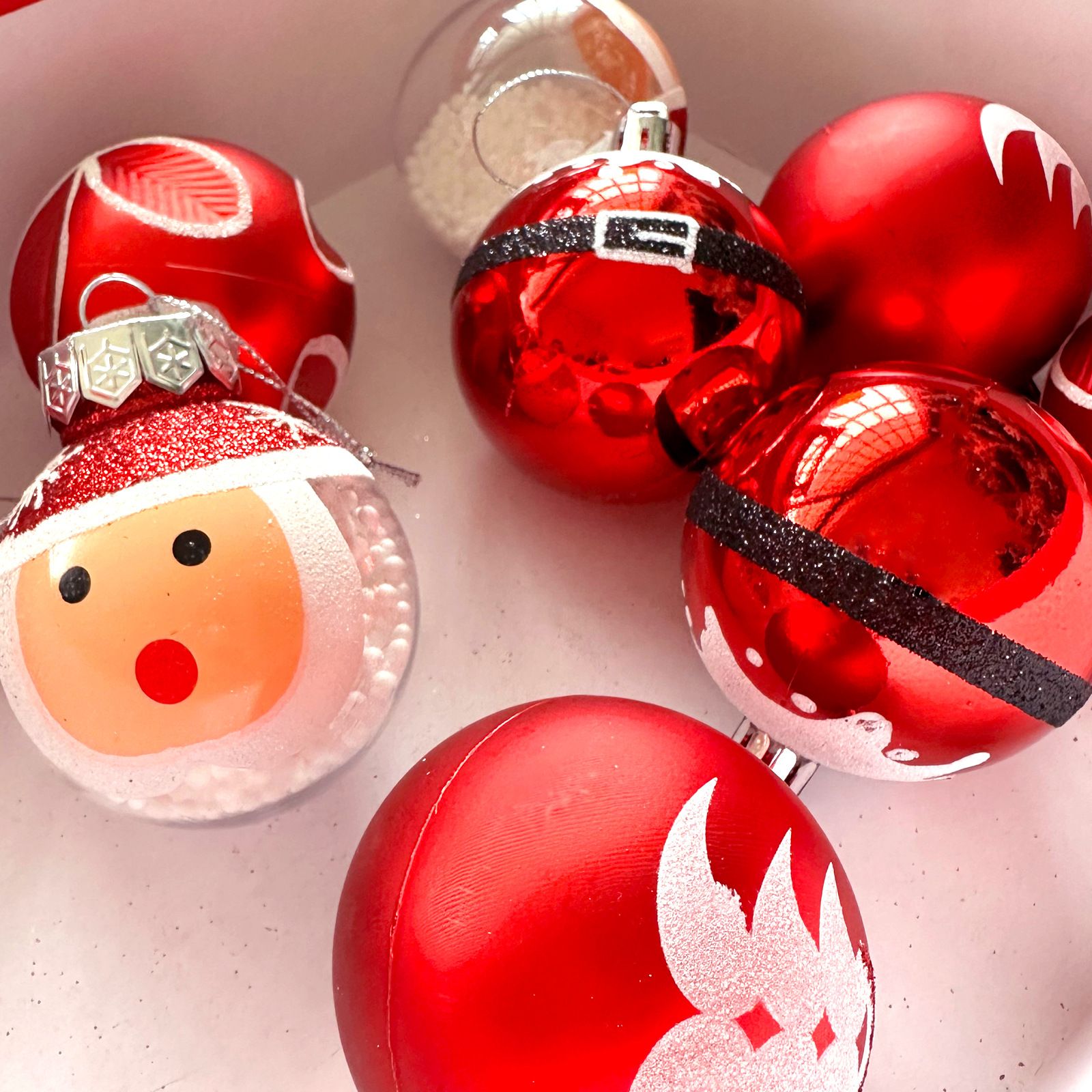 9pcs Christmas balls, Christmas tree decorations, shatterproof birthday view 2