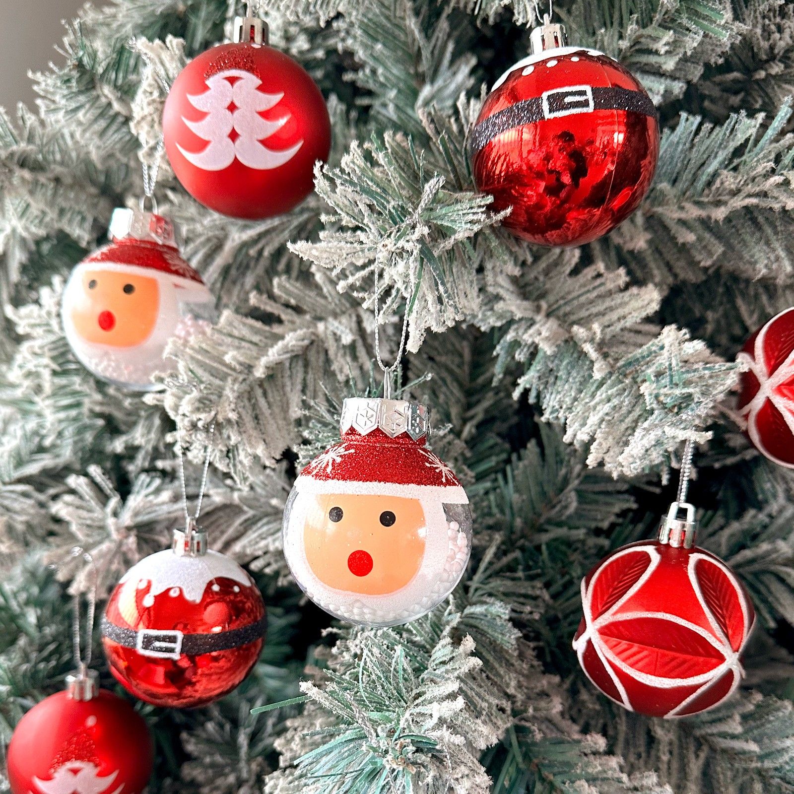 9pcs Christmas balls, Christmas tree decorations, shatterproof birthday view 3