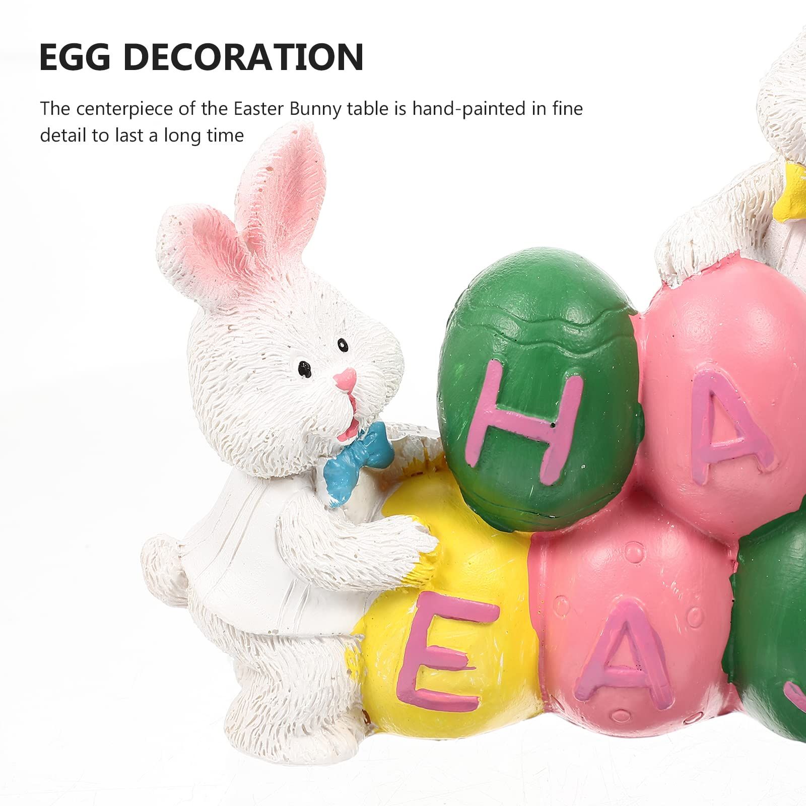 Hand drawn Easter egg bunny centerpiece view 4