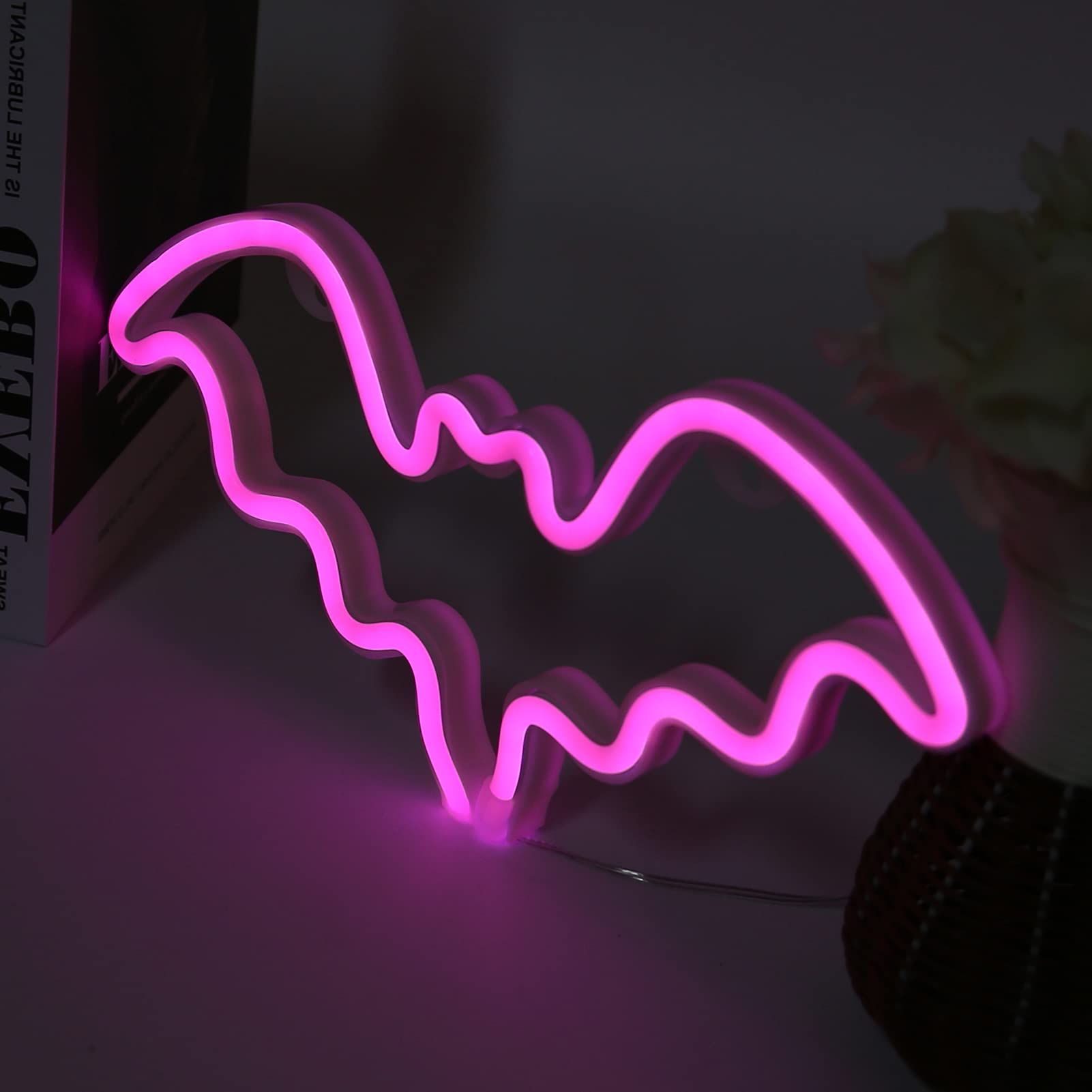 LED Neon Light for Holiday Party Decor - Bat Shape Design view 3