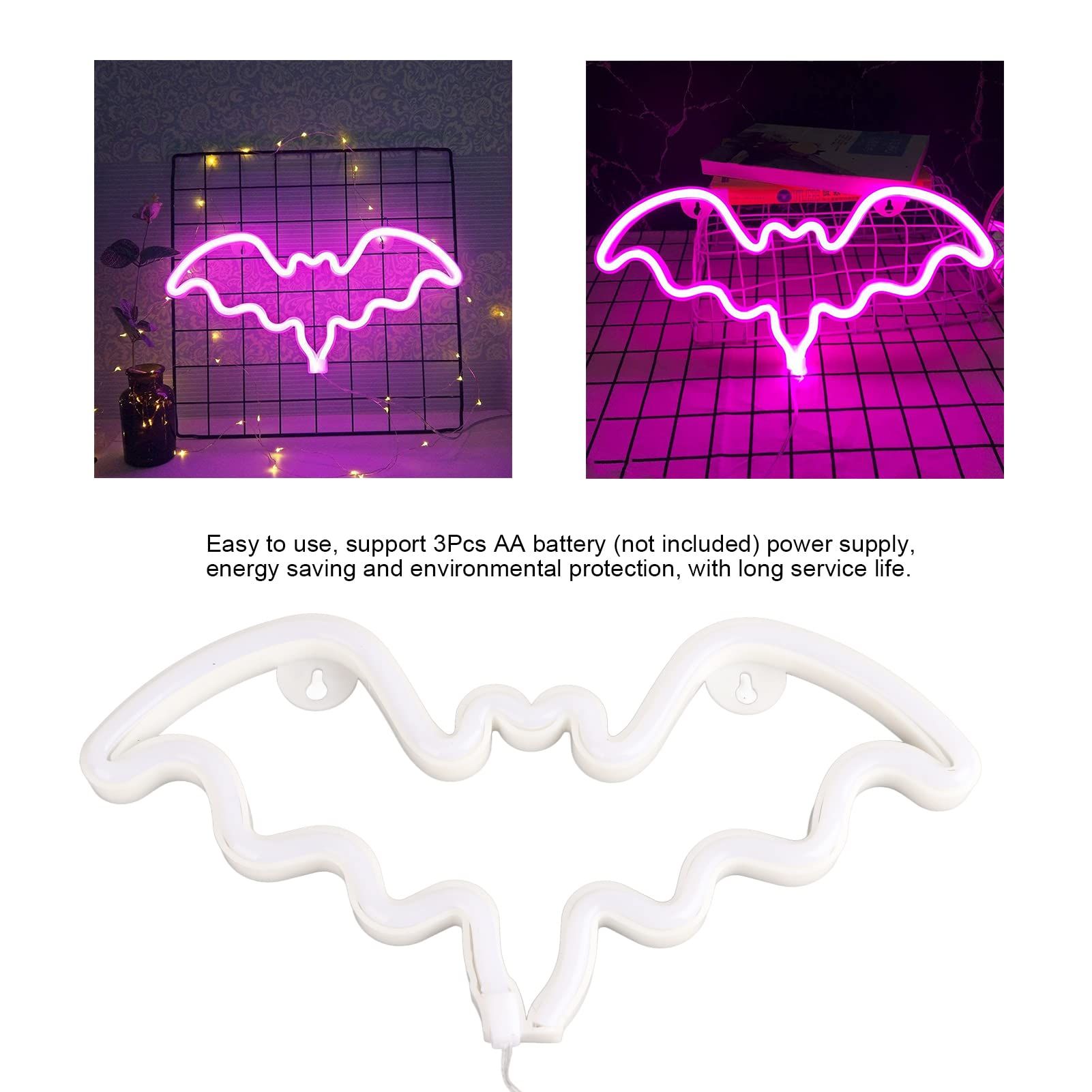 LED Neon Light for Holiday Party Decor - Bat Shape Design view 5