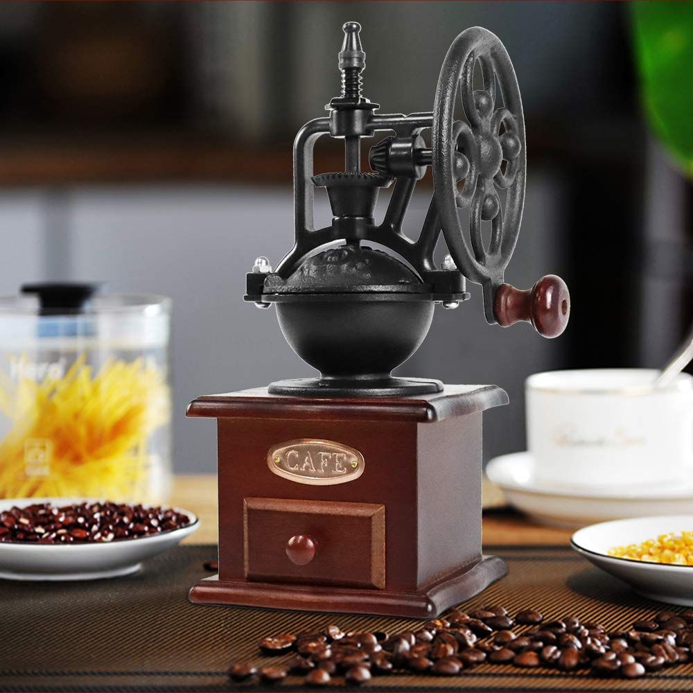 Wooden Coffee Bean Grinder Manual Coffee Grinder Roller view 2