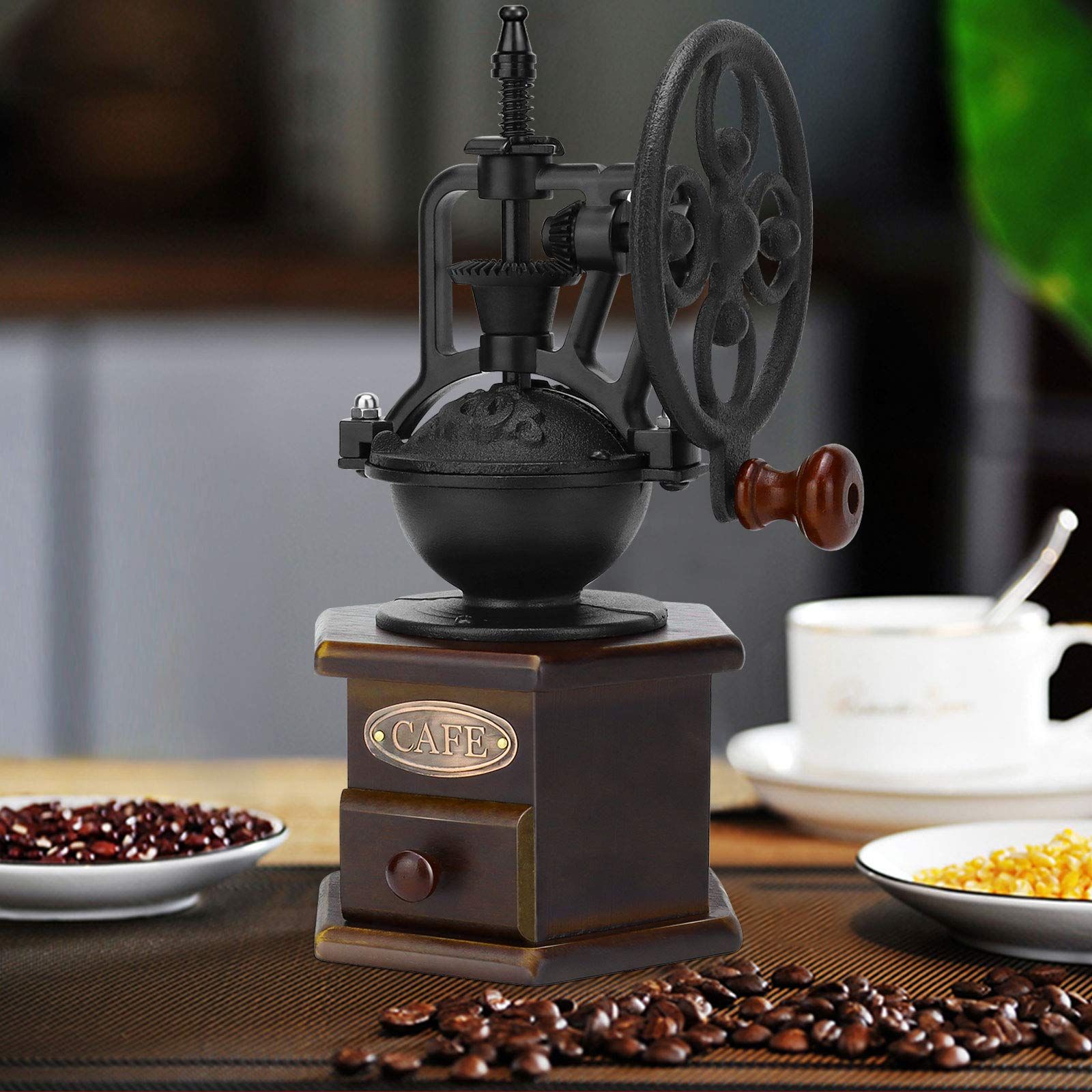 Wooden Coffee Bean Grinder Manual Coffee Grinder Roller view 4