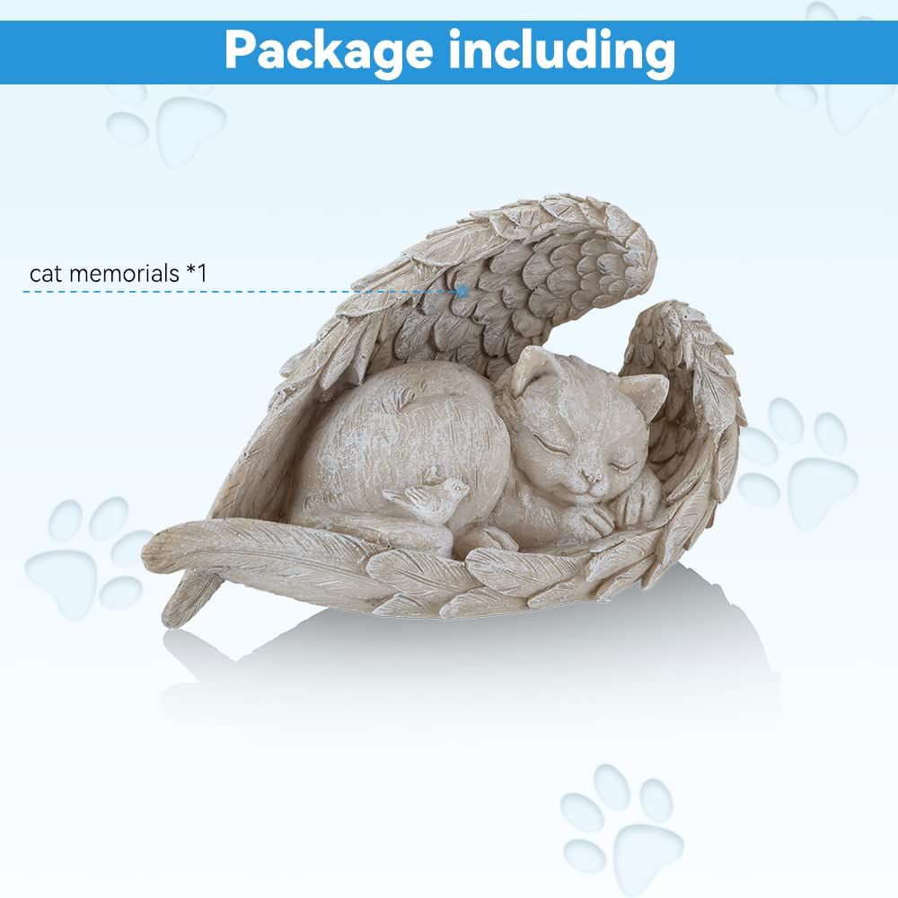 Cat Angel Memorial Statue Commemorates Our Lost Fur Baby view 2