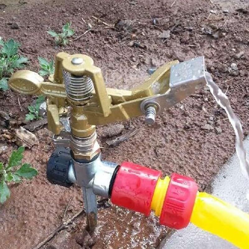 Lawn sprinkler head 360 degree rotating sprinkler zinc alloy garden automatic view 5