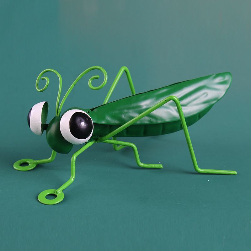 Metal Sculpture,Grasshopper Colorful Figurine,Wall Hanging Sculpture,Art for view 2