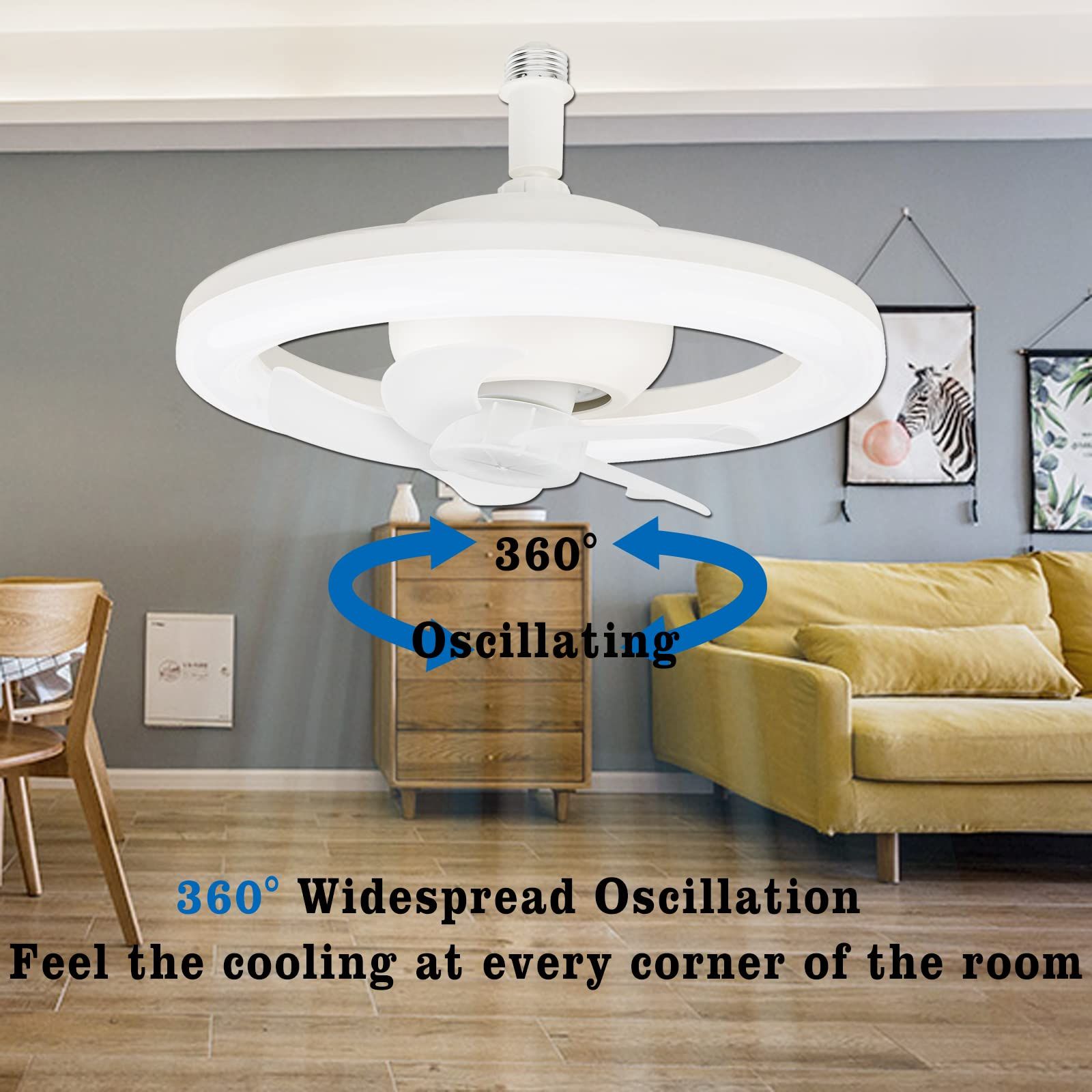 Mini mini ceiling fan bulb view 2