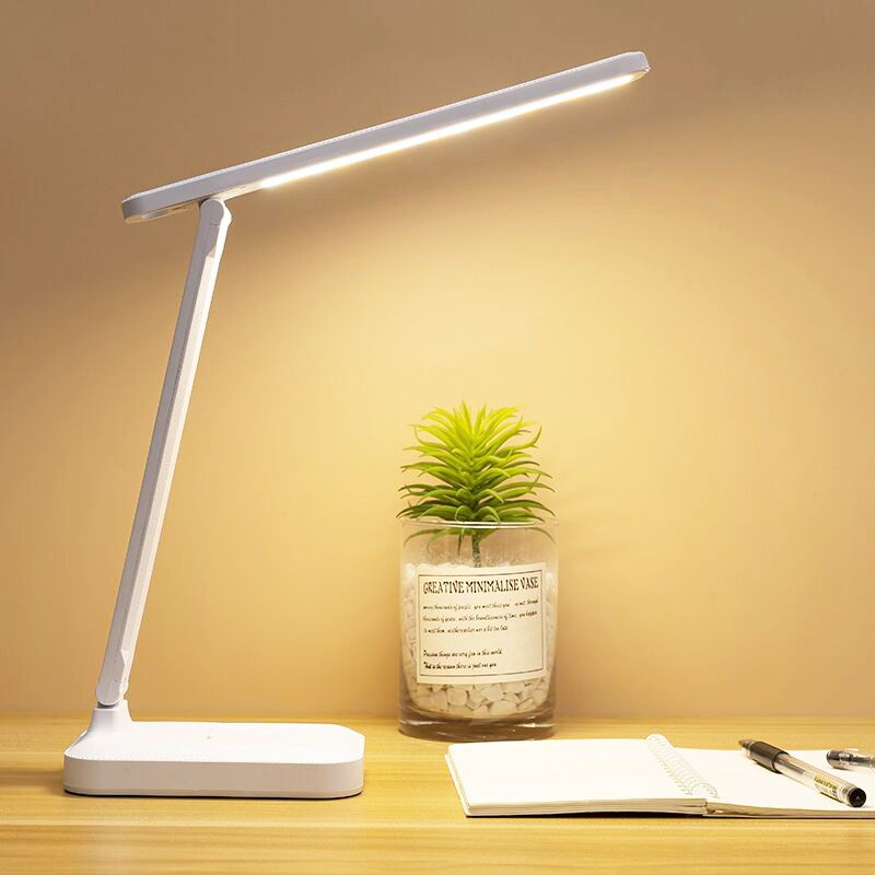 LED desk lamp wireless charging mini USB touch switch dimming control color view 3
