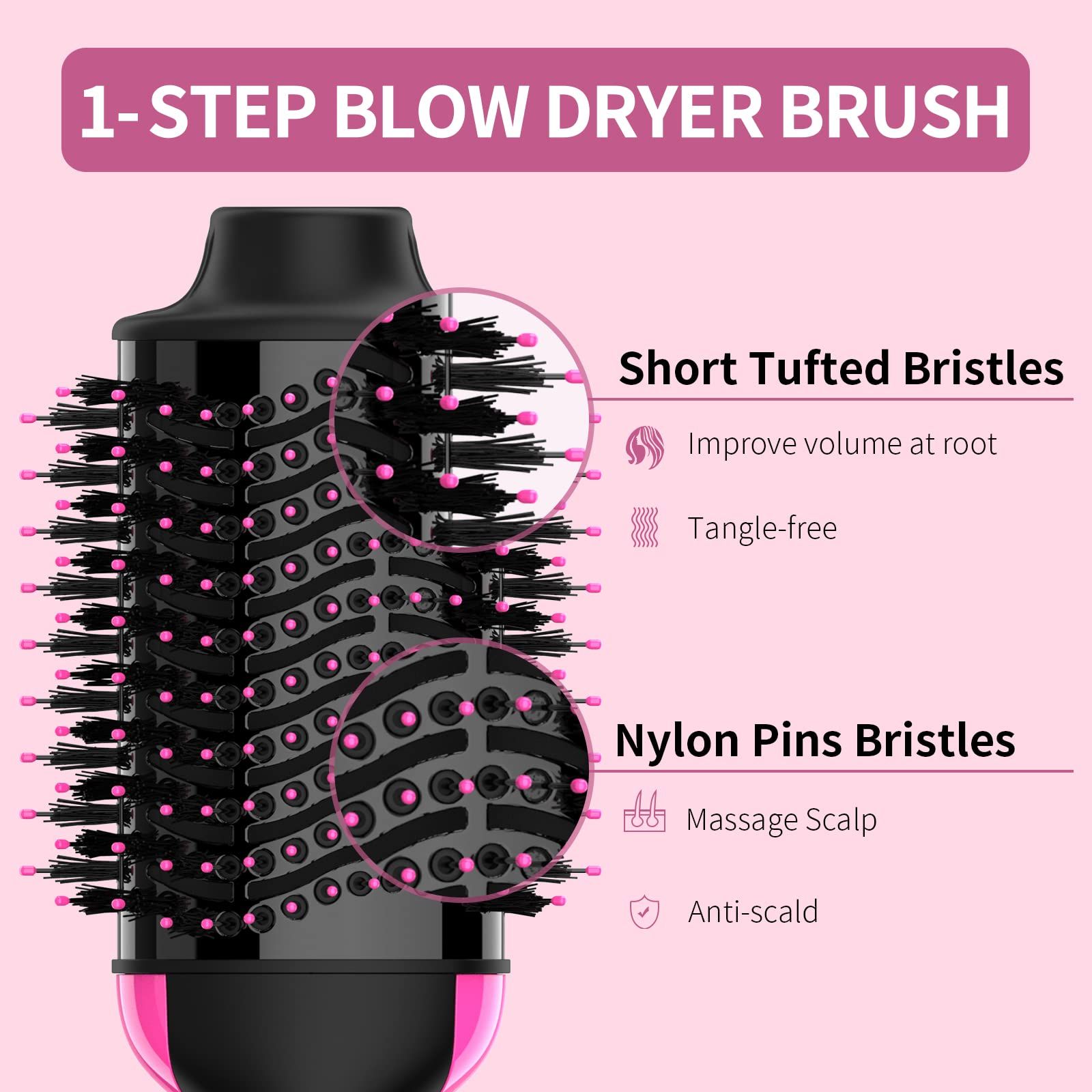 Hair Dryer Brush Blow Dryer Brush in One Upgraded Hair Dryer and Styler with view 3