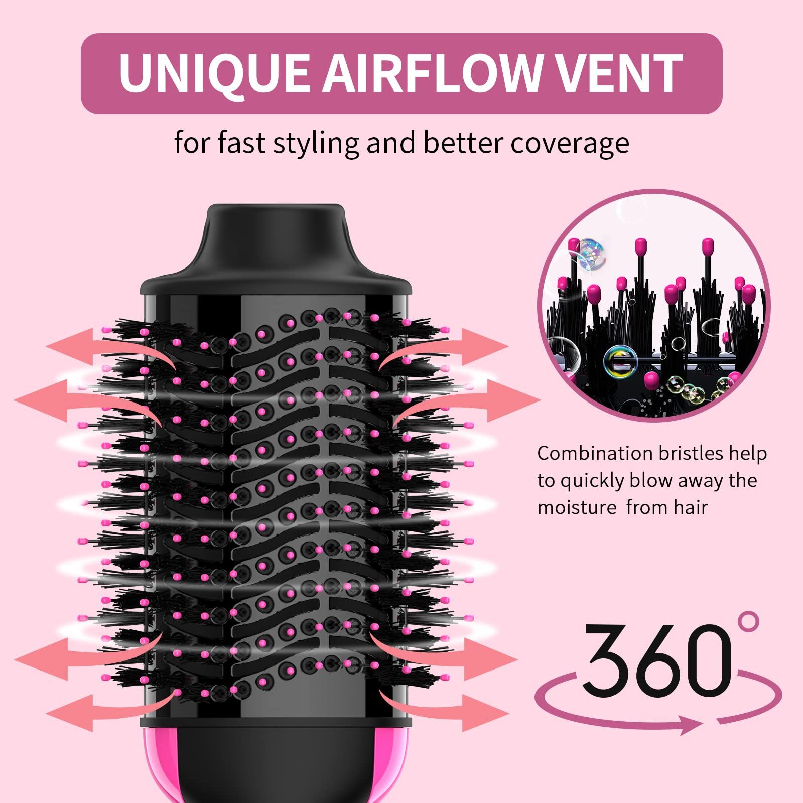 Hair Dryer Brush Blow Dryer Brush in One Upgraded Hair Dryer and Styler with view 4