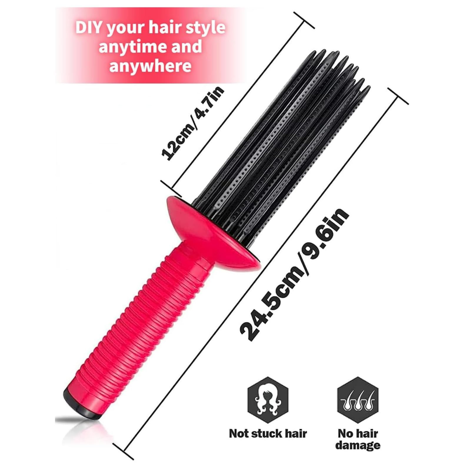 2pc Hair Fluffy Curling Roll Comb view 4