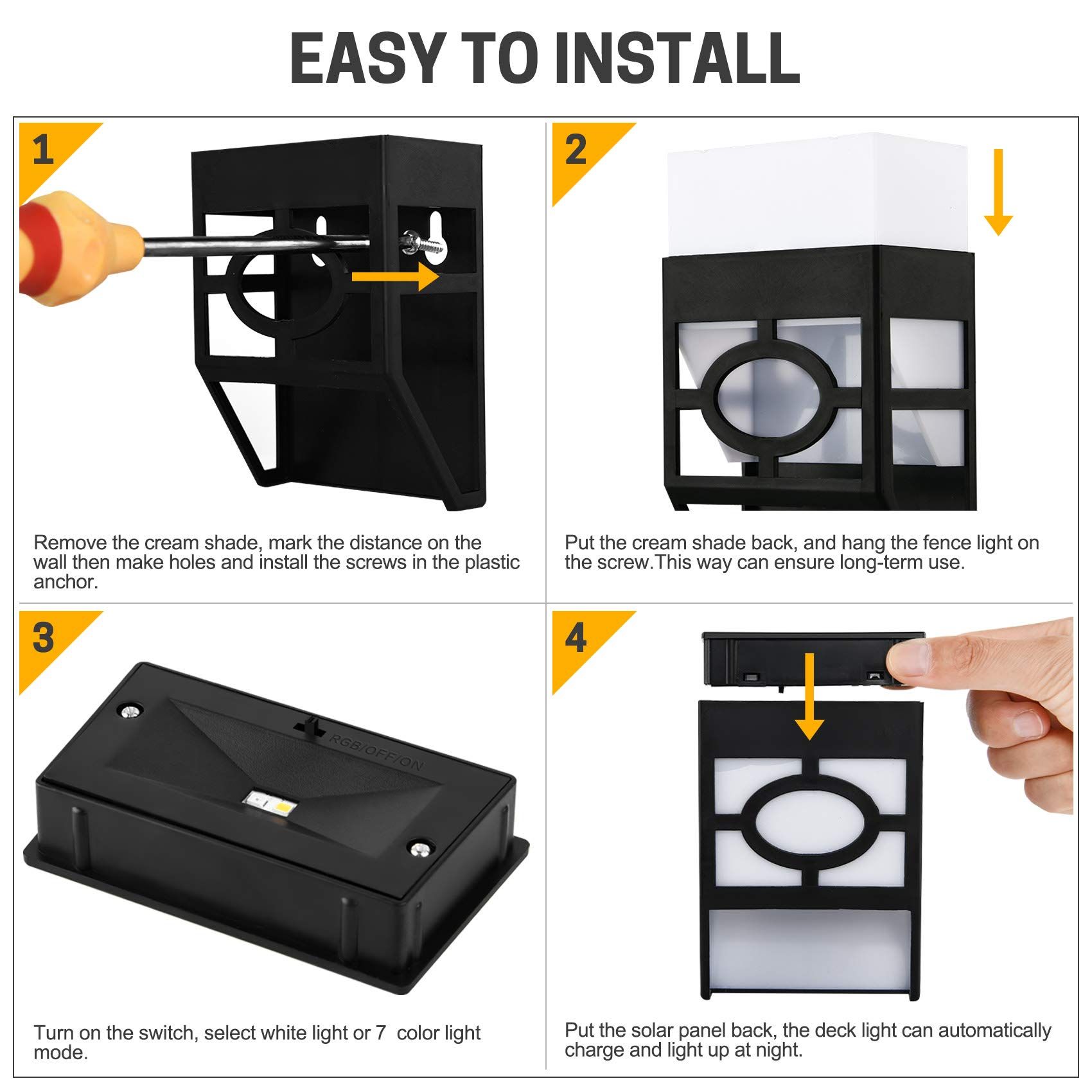 4pc Solar Lights Outdoor view 4