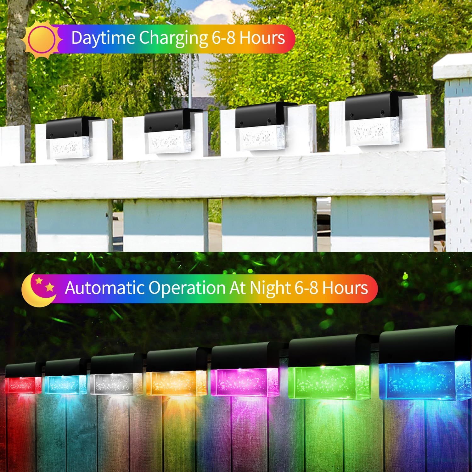 4pc Super Bright Waterproof Solar Deck Lights for Outside Stair Fence Step view 5