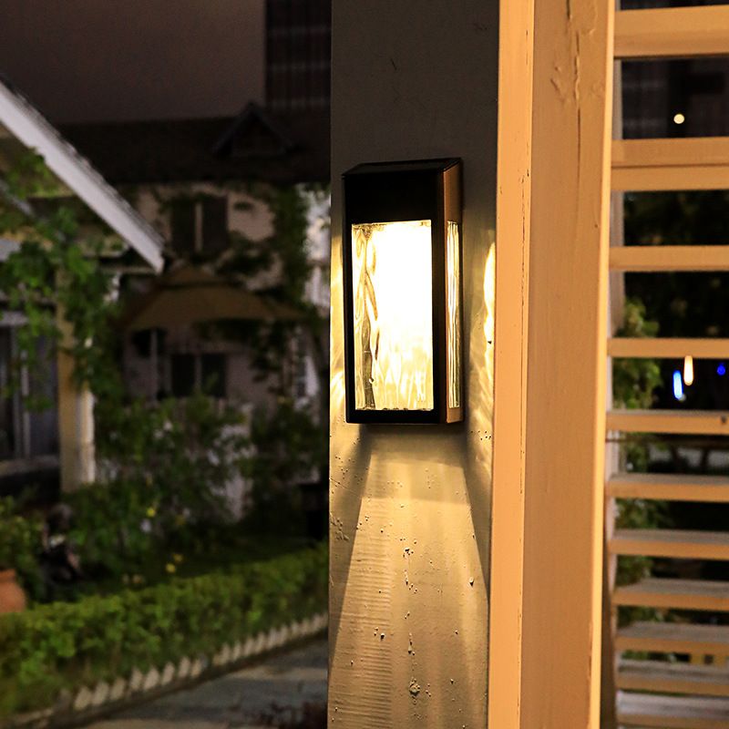 2pc Solar Fence Lights Solar Post Accent Light/Wall Light for Outdoor view 2