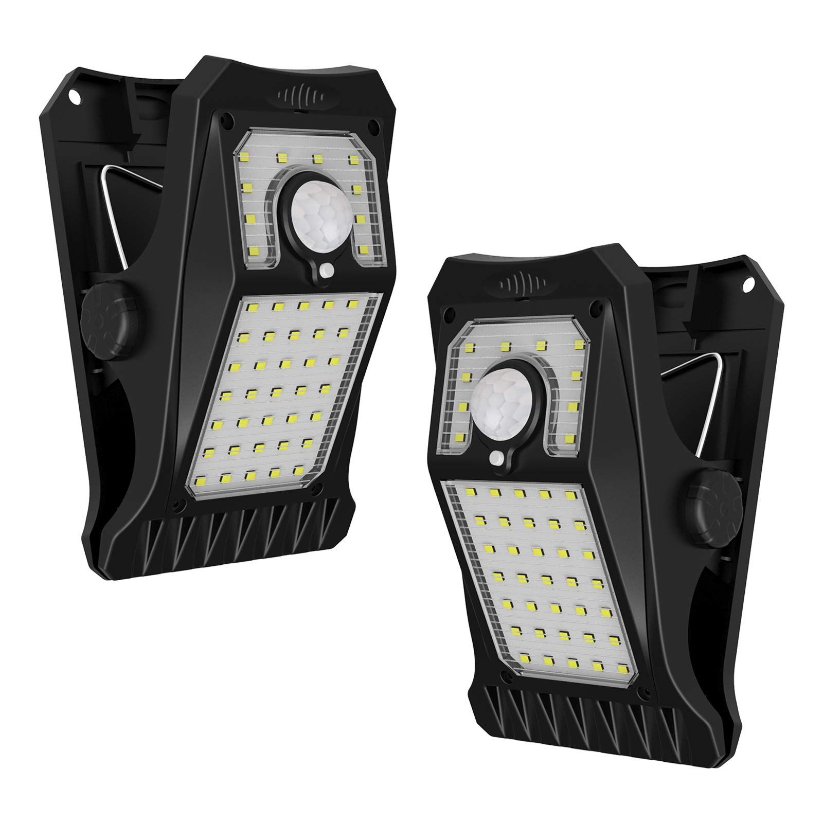2pc Clip on Solar Lights Outdoor Waterproof Motion Sensor Lights Solar