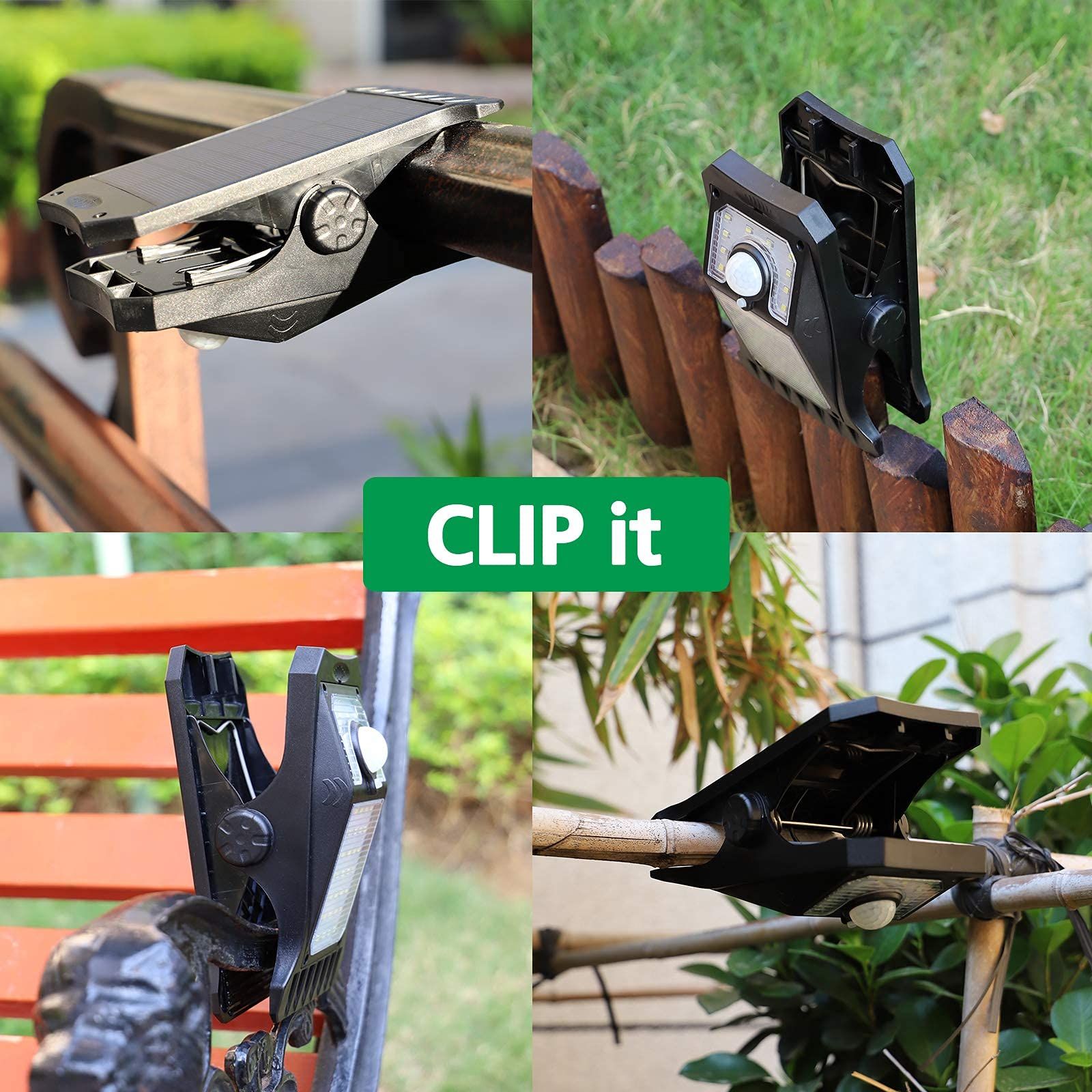 2pc Clip on Solar Lights Outdoor Waterproof Motion Sensor Lights Solar view 4
