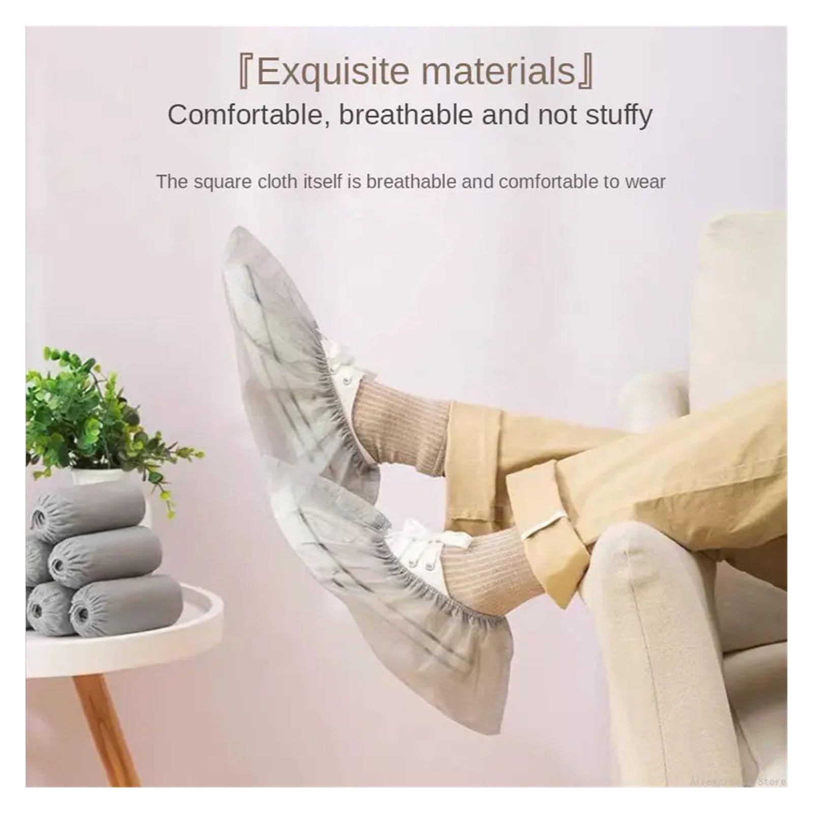 Non-Woven Shoe Cover Disposable Shoes Cover Boot Covers Non Slip Shoes Cover view 3