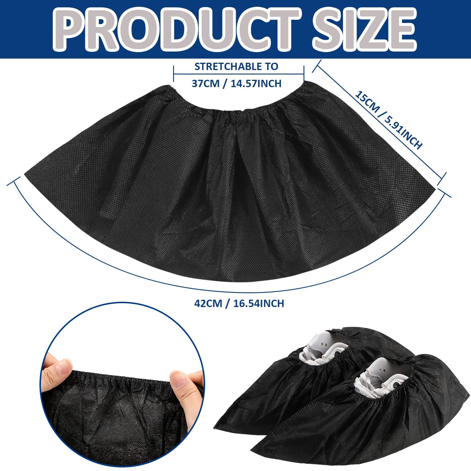Disposable Shoe Covers Non Woven Stretchable Boot Covers Non Slip Durable view 3