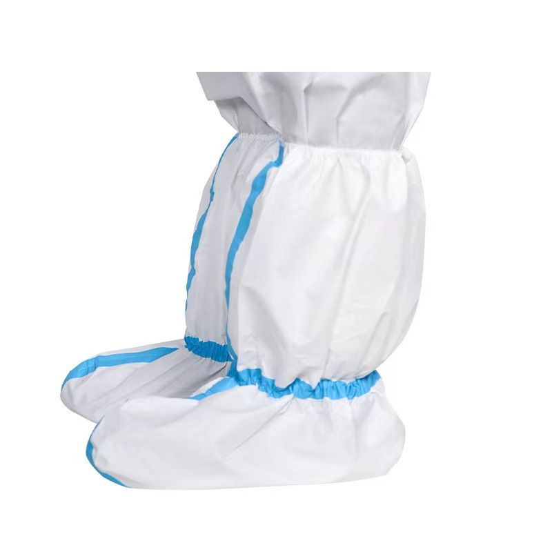 6 Pairs Disposable Hazmat Boot and Shoe Covers Knee High Booties Non-Slip and view 4