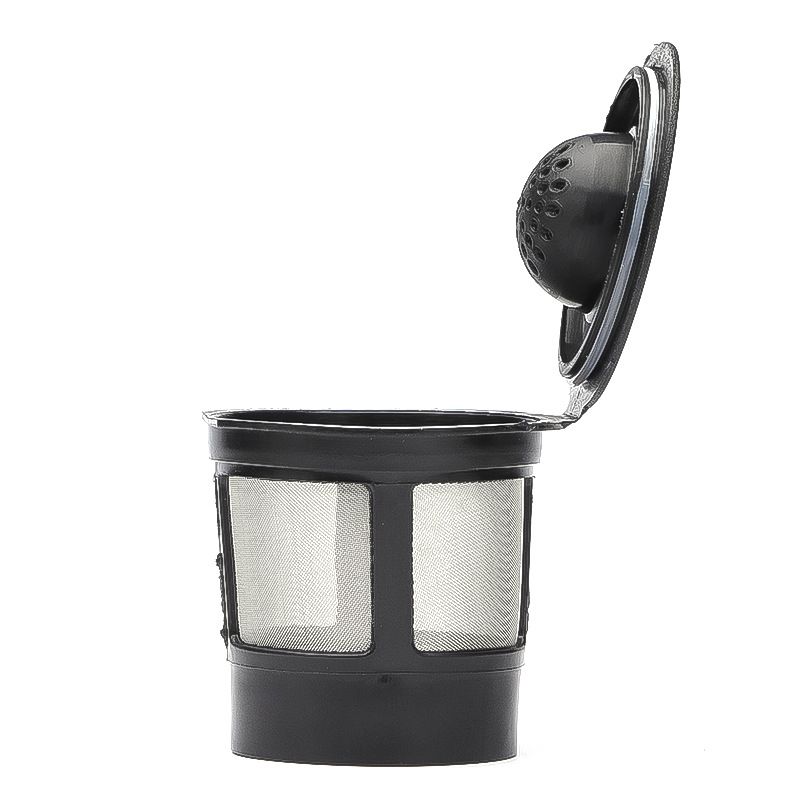 3PC Black Reusable Cups for Coffee Makers - Universal Fit Refillable Coffee view 2