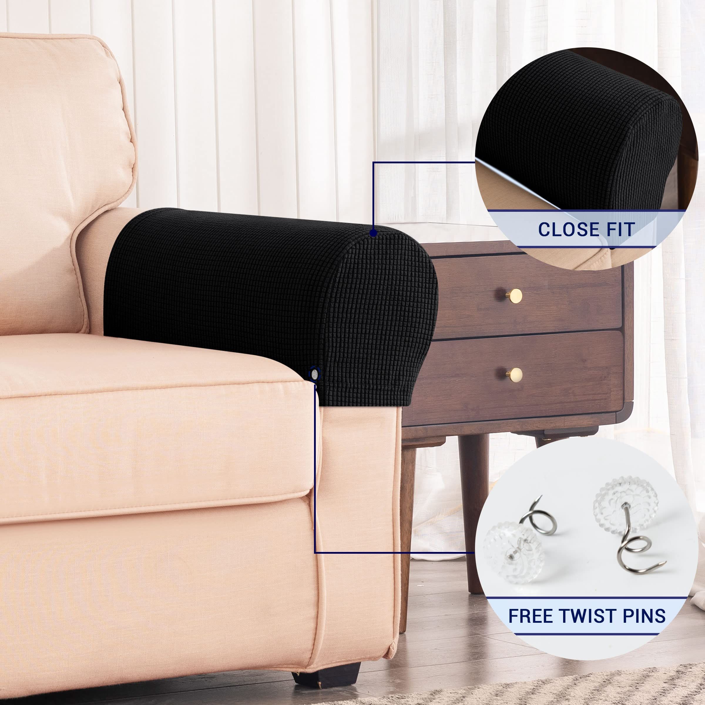 2pc Stretch Armrest Covers Spandex Arm Covers for Chairs Couch Sofa Armchair view 5