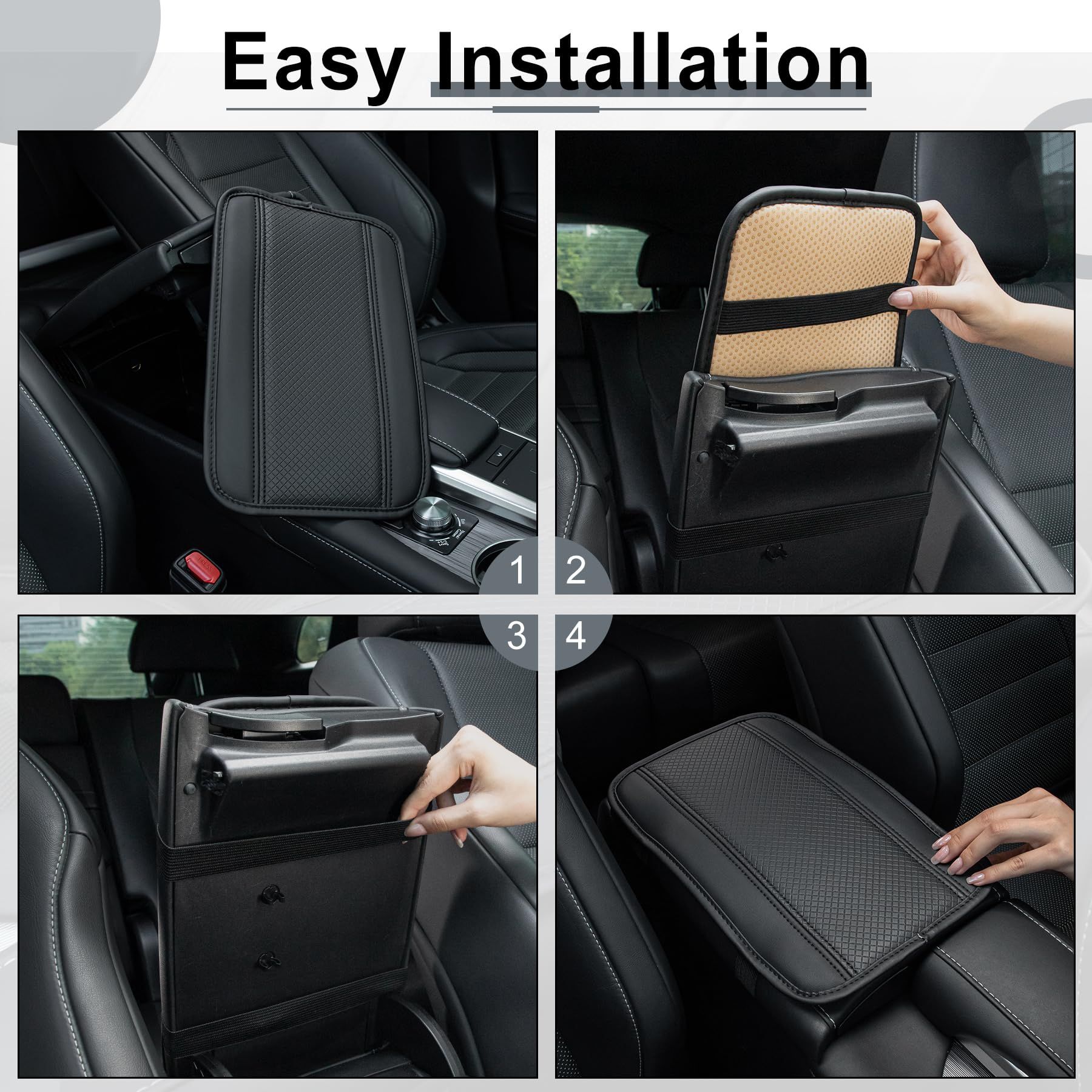 Auto Center Console Pad, Universal Waterproof Armrest Seat Box Cover, Car view 2