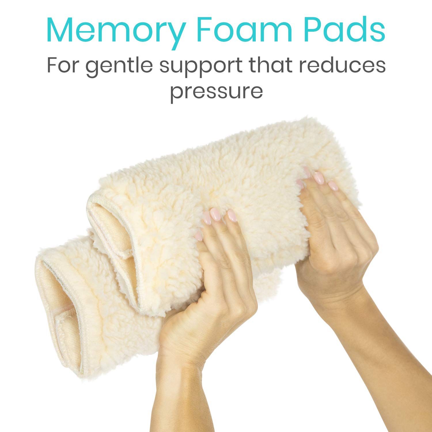 2pc Memory Foam Sheepskin Pad for Office & Transport Chair - Soft Support view 2