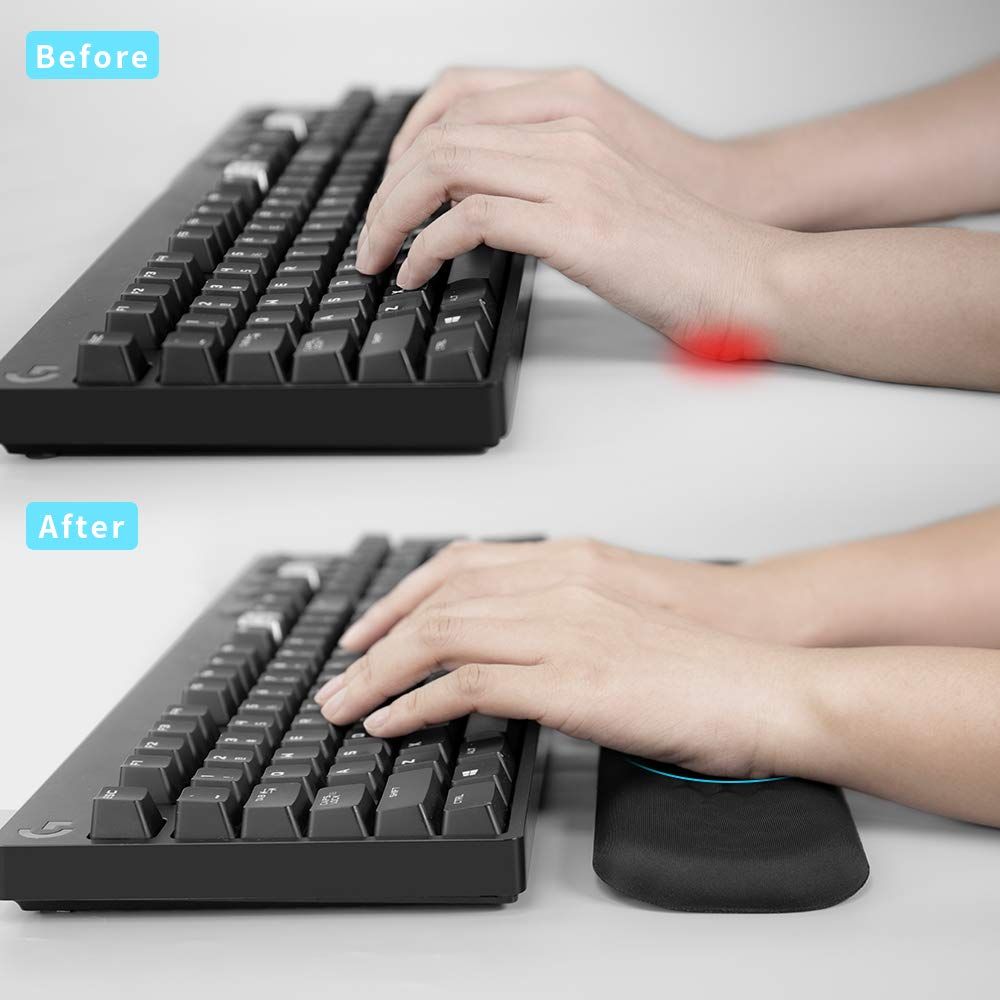 Keyboard Wrist Rest, Memory Foam Hand Rest Support Pad Padded for Office view 2