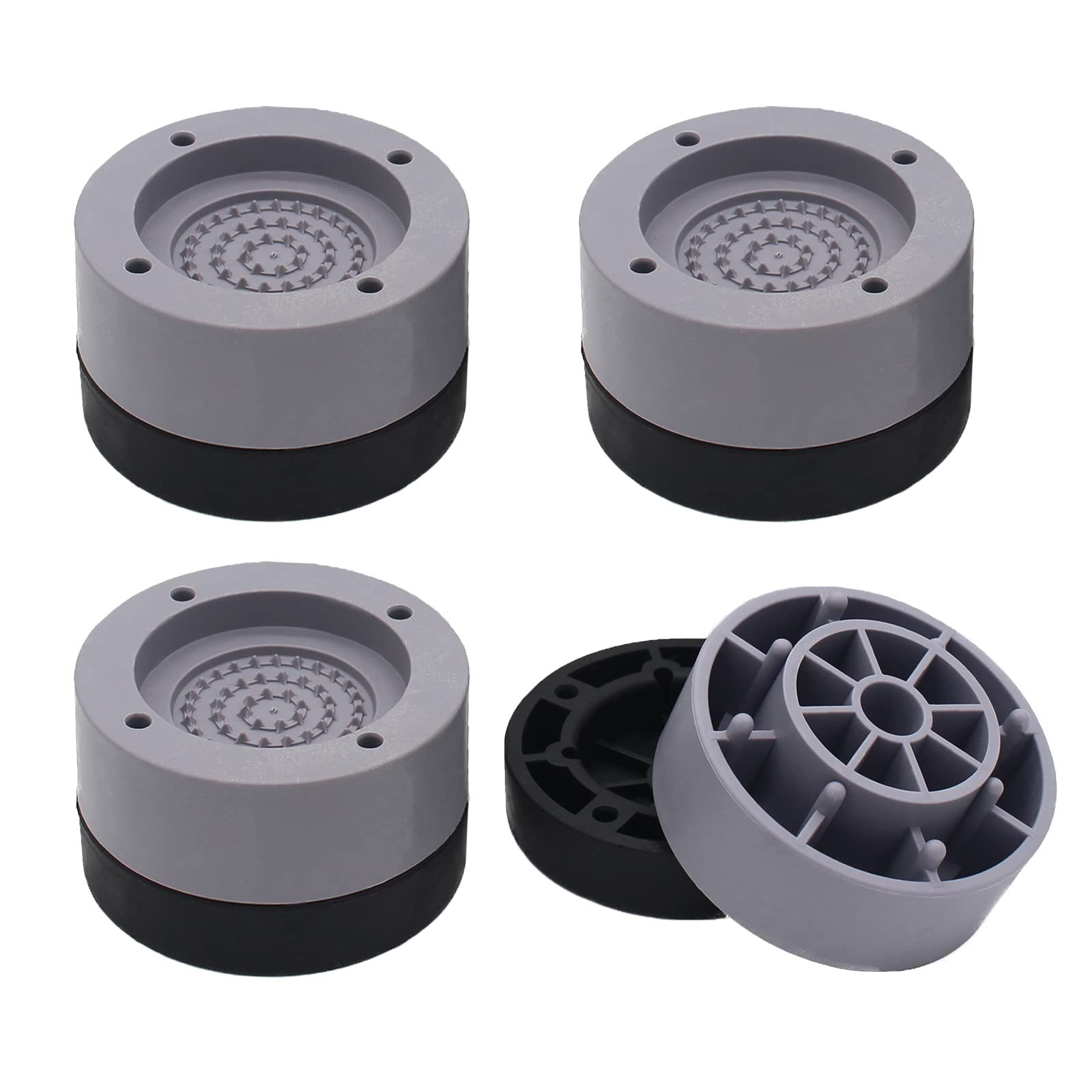 4 pc Round Bed Furniture Risers Adjustable Bed Lifts Risers for Bed Frame view 2