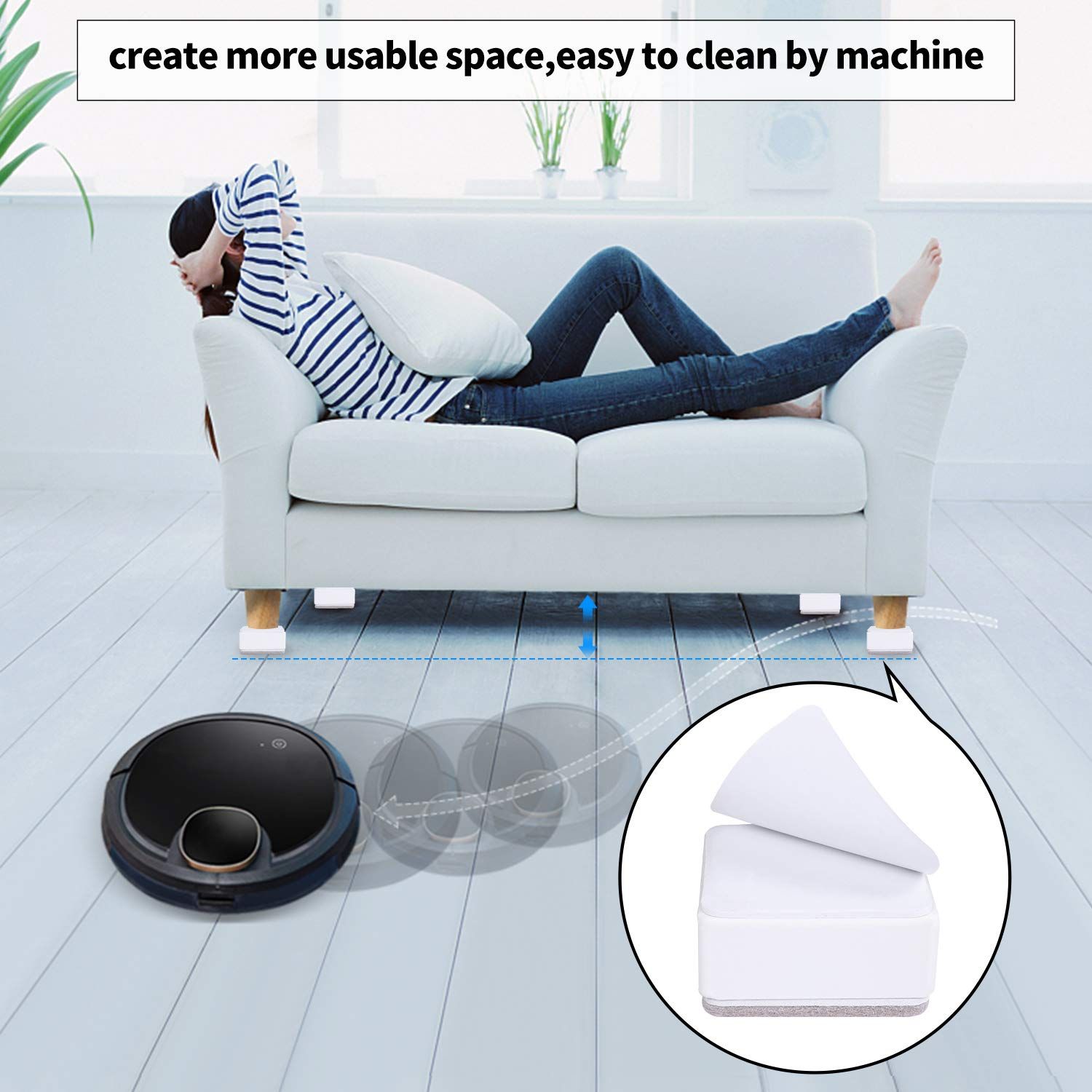 4pc Bed and Furniture Risers view 4