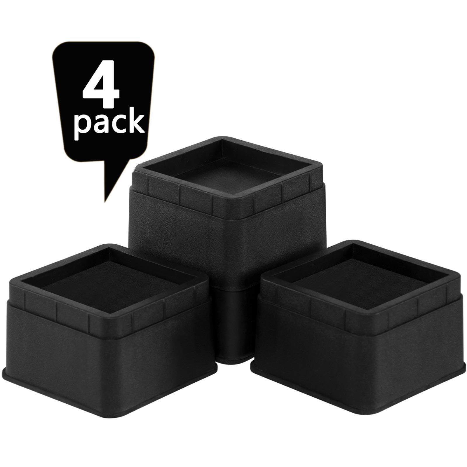 4pc Bed Risers inch Heavy Duty Furniture Risers for Sofas Table Couch Lift