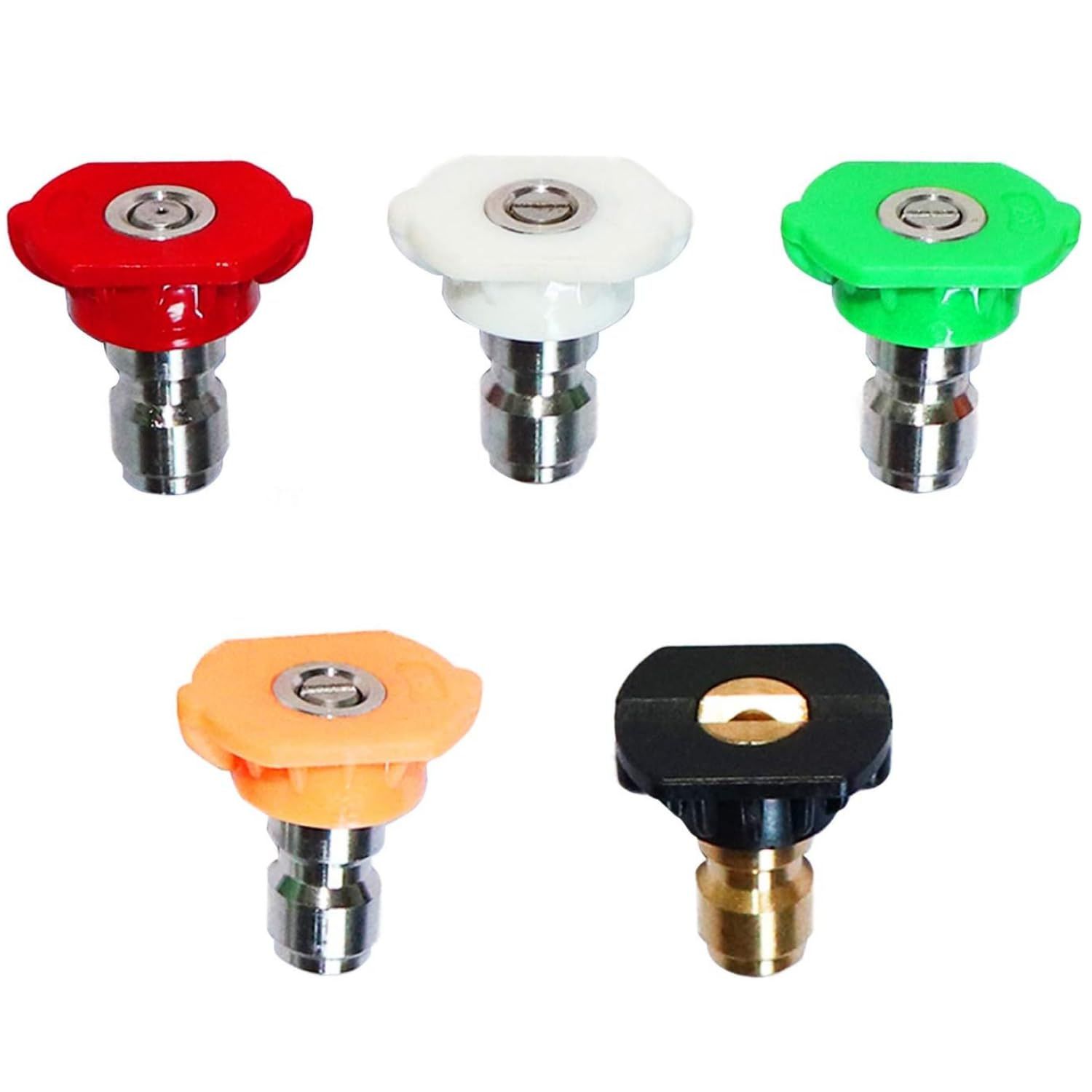 5pc DIRECT Pressure Washer Spray Nozzle Tips Pack Multiple Degrees