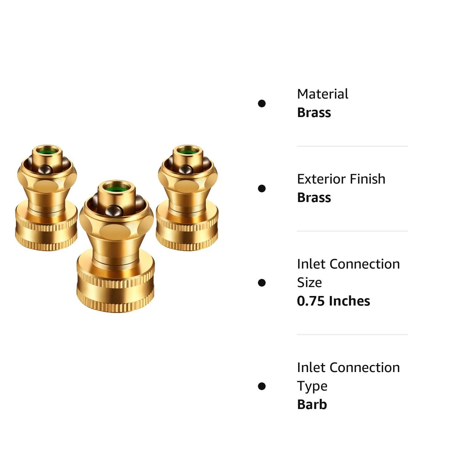 3 pc Brass Nozzle Power Brass Nozzle Hose Nozzle view 3