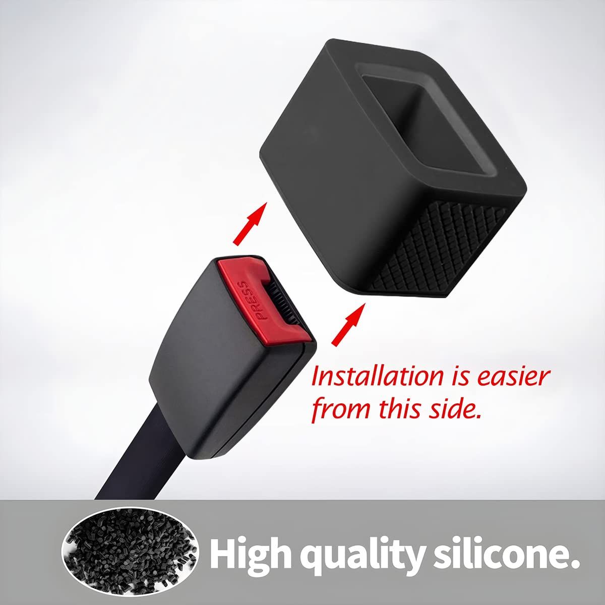 2pc Car Seatbelt Guard - Silicone Seat Belt Holder view 3