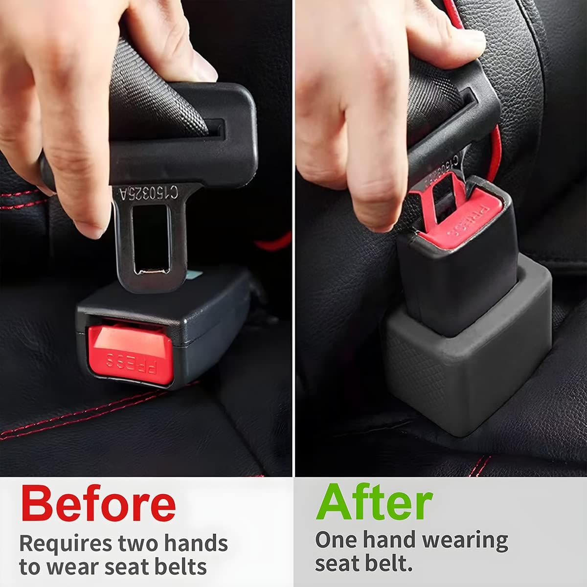 2pc Car Seatbelt Guard - Silicone Seat Belt Holder view 4