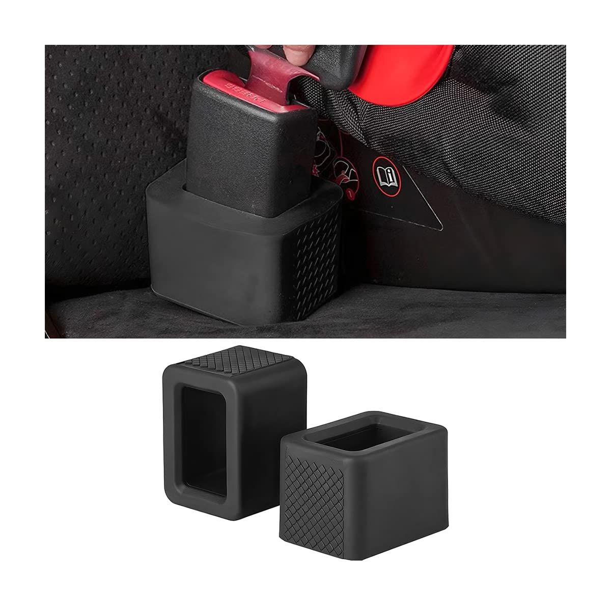 2pc Car Seatbelt Guard - Silicone Seat Belt Holder view 5