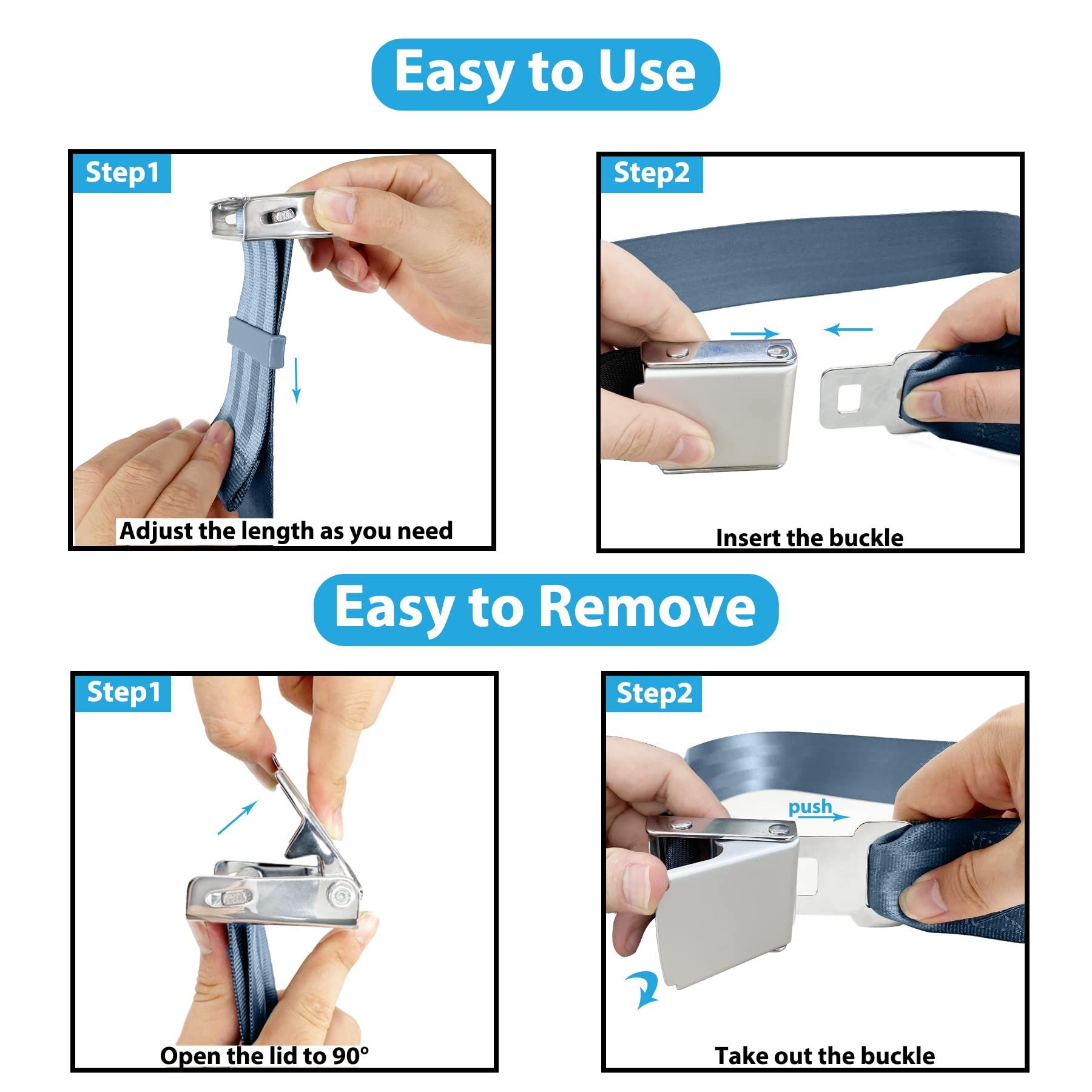 Airplane Belt Extender, Seatbelt Extender eatbelt Extender Adjustable for view 2