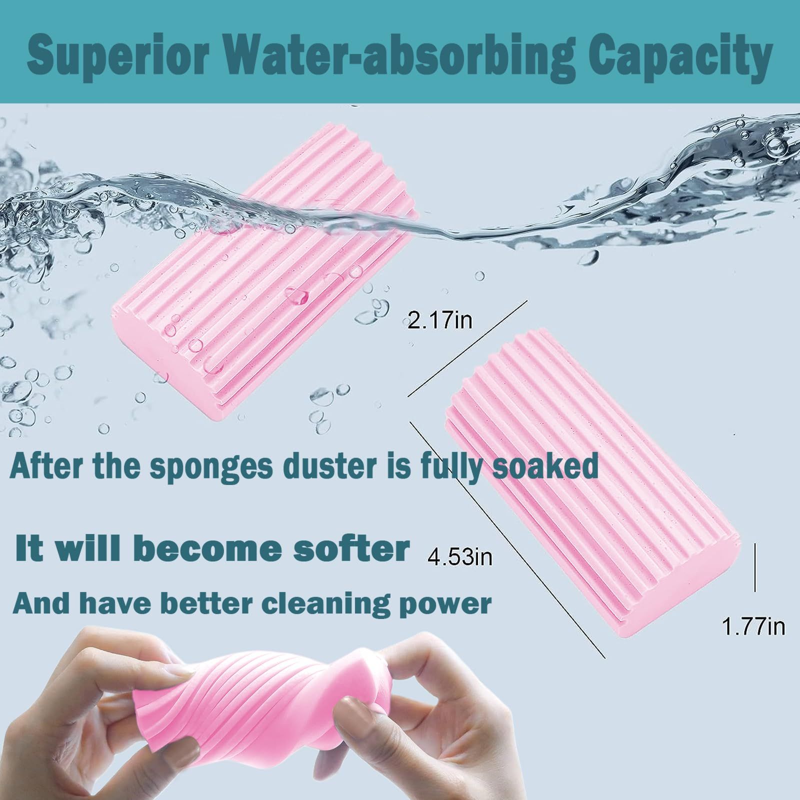 4pc Damp Duster Sponge Magical Eraser Sponge Damp Clean Duster Sponge with view 2